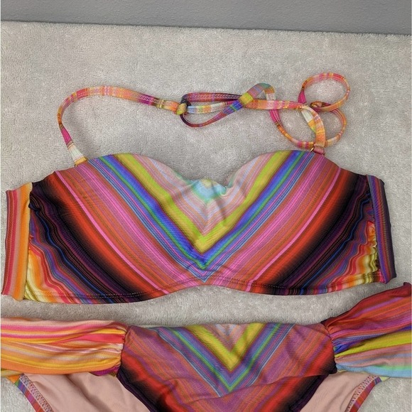 PILYQ COLORFUL SUNSET BIKINI SWIMSUIT SZ S - Picture 3 of 12